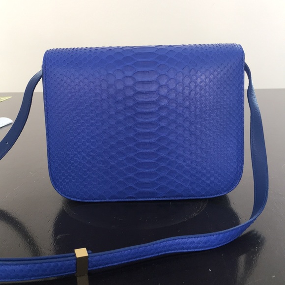 Celine blue python gold hardware box bag - Picture 4 of 8